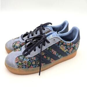 Adidas Gazelle Liberty London Floral Embroidery Sneaker Shoes Kids Size US3 EU35